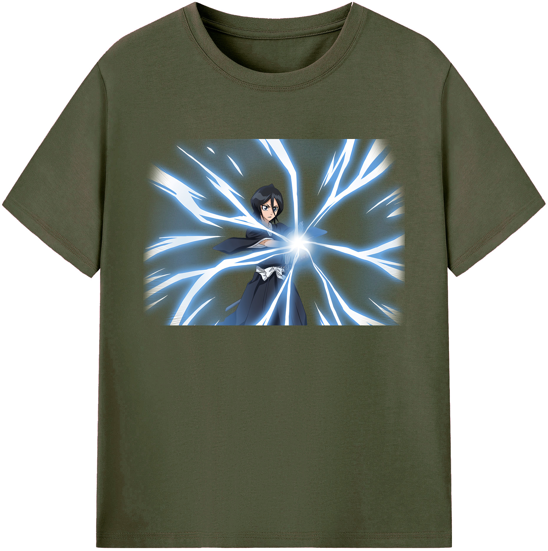 （画像用） ブリーチ 朽木ルキア BLEACH Kuchiki Rukia 綿100％ メンズ半袖Tシャツ｜肌触りやわらか＆通気性